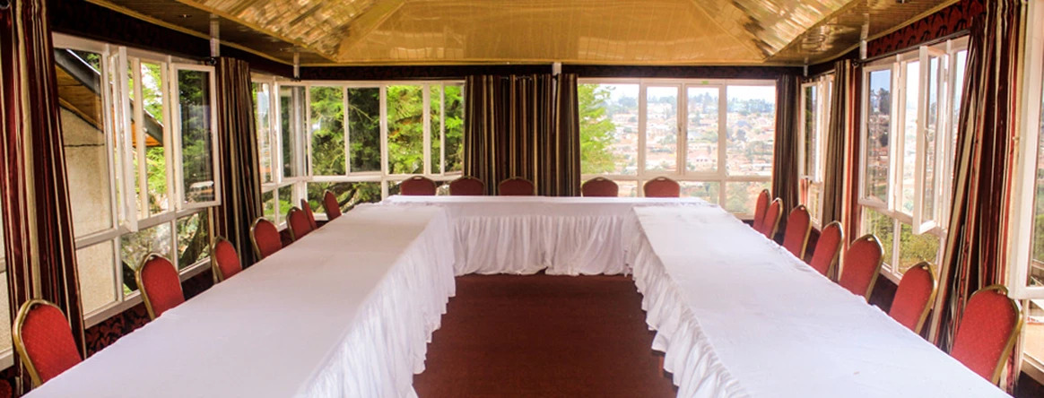 Meeting room with city view