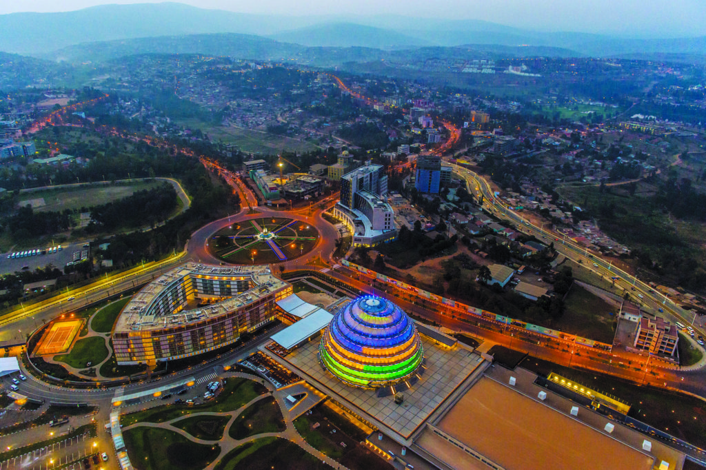 Kigali Rwanda City Center High-sky View