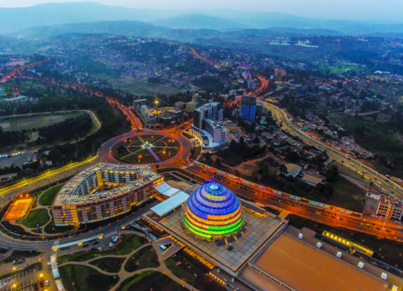 Kigali Rwanda City Center High-sky View